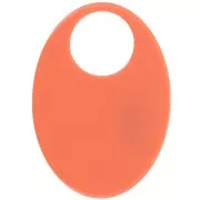 Colgante ovalado de acetato opaco 45x32 mm - Terracota x1