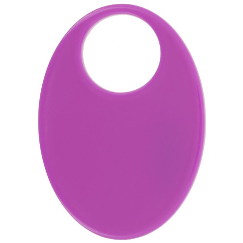 Colgante ovalado de acetato opaco 45x32 mm - Magenta x1
