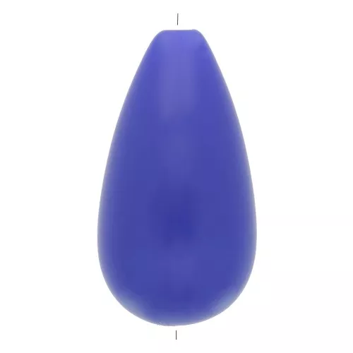 Cuenta de resina opaca pera 26x14 mm - Azul oscuro x1