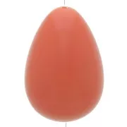 Cuenta de resina opaca pera 31x22 mm - Terracota x1