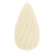 Cuenta pera retorcida de resina opaca 26x14 mm - Crudo x1|raw }}