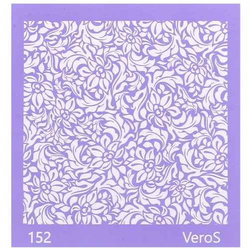 Serigrafía VeroS para arcilla polimérica 90x90 mm - Motivo floral 3 n°152 x1