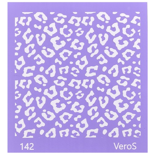 Serigrafía VeroS para arcilla polimérica 90x90 mm - Motivo leopardo n°142 x1
