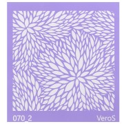 Serigrafía VeroS para arcilla polimérica 90x90 mm - Diseño flor 1 n°070_2 x1