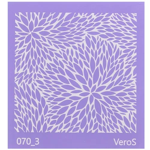 Serigrafía VeroS para arcilla polimérica 90x90 mm - Diseño flor 1 n°070_3 x1