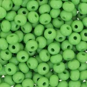Cuentas de Rocalla Preciosa 6/0, 4 mm - Verde opaco, 20 g