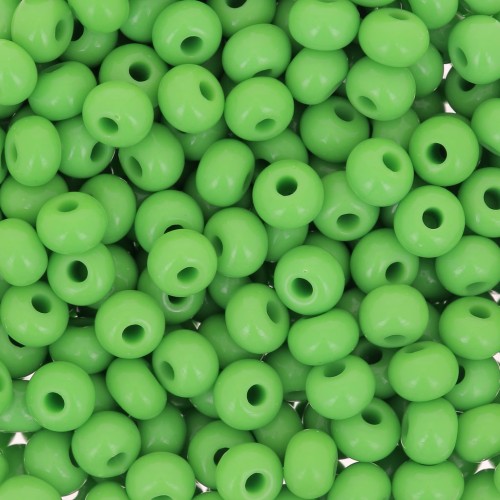 Cuentas de Rocalla Preciosa 6/0, 4 mm - Verde opaco, 20 g