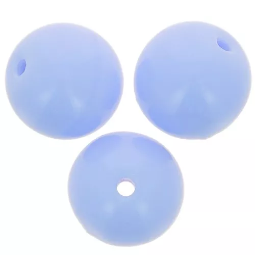 Cuentas de cristal checo redondas 8 mm - Azul claro opaco x20
