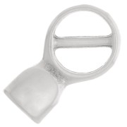 Cierre de hebilla metálica para cordón plano de 5 mm - Plateado fino envejecido x1|raw }}