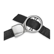 Cierre de hebilla metálica para cordón plano de 5 mm - Plateado fino envejecido x1