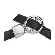 Cierre de hebilla metálica para cordón plano de 5 mm - Plateado fino envejecido x1