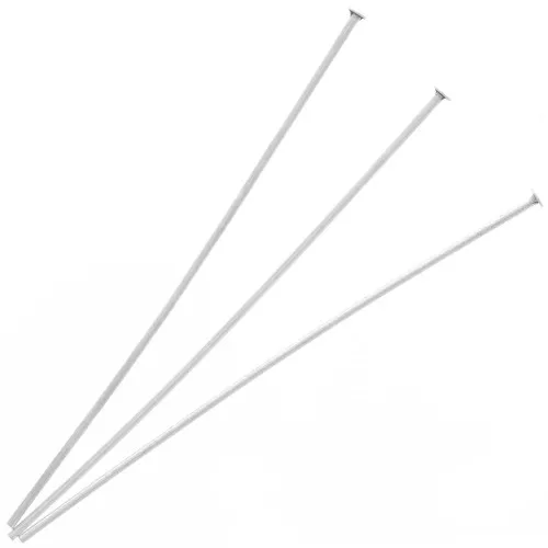 Clavos de cabeza plana 50x0,7 mm - Chapa de plata fina envejecida x20