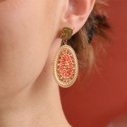 Cuentas facetadas redondas 4x2.5 mm - Luster Rose x12.5cm