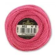 Algodón perlé DMC  n°5 Rose Fuschia (602) x45m