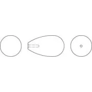 Perlada PureCrystal semi-agujereada 5816 15x8 mm Light Grey Pearl x1