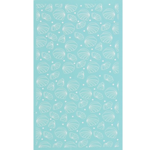 Serigrafía para arcilla polimérica 80x140 mm - Dibujo de conchas 1 x1