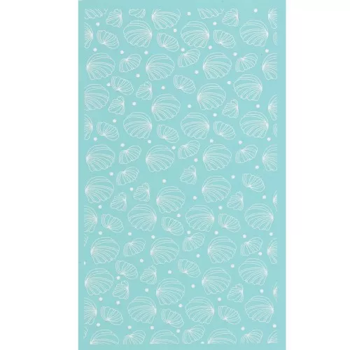 Serigrafía para arcilla polimérica 80x140 mm - Dibujo de conchas 1 x1