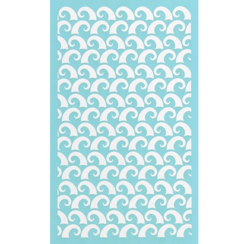 Serigrafía para arcilla polimérica 80x140 mm - Motivo ondulado x1