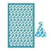 Serigrafía para arcilla polimérica 80x140 mm - Motivo ondulado x1