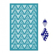 Serigrafía para arcilla polimérica 80x140 mm - Triángulos x1
