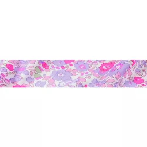 Cinta cortada al bies Liberty Betsy Fluo Lilas x1m