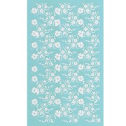 Serigrafía para arcilla polimérica 80x140 mm - Flores de la isla x1