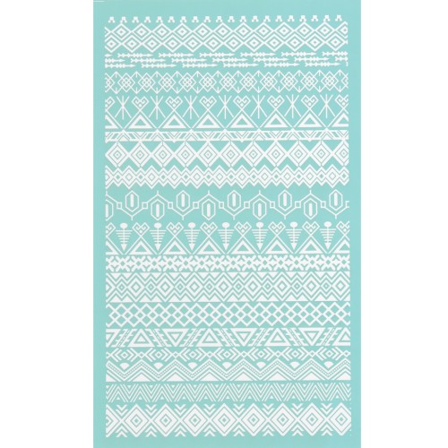 Serigrafía para arcilla polimérica 80x140 mm - Motivo étnico 1 x1