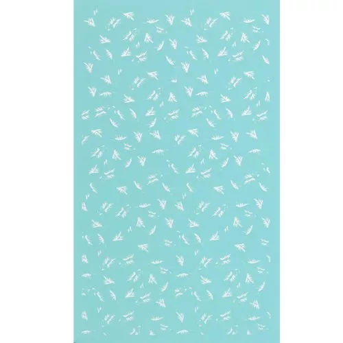 Serigrafía para arcilla polimérica 80x140 mm - Patrón de plumas pequeñas x1