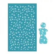 Serigrafía para arcilla polimérica 80x140 mm - Patrón de plumas pequeñas x1