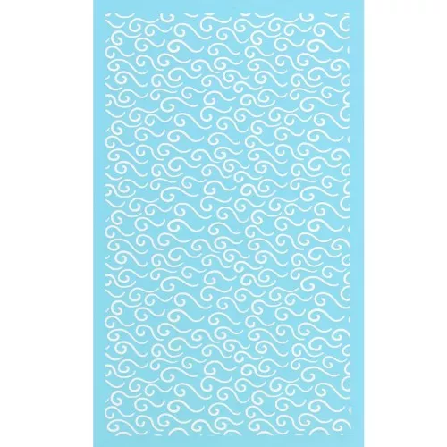 Serigrafía para arcilla polimérica 80x140 mm - Patrón ondulado 1 x1