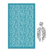 Serigrafía para arcilla polimérica 80x140 mm - Patrón ondulado 1 x1