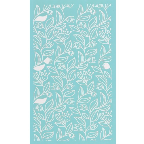 Serigrafía para arcilla polimérica 80x140 mm - Motivo floral 2 x1