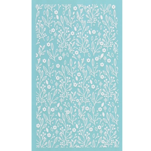 Serigrafía para arcilla polimérica 80x140 mm - Diseño floral 3 x1