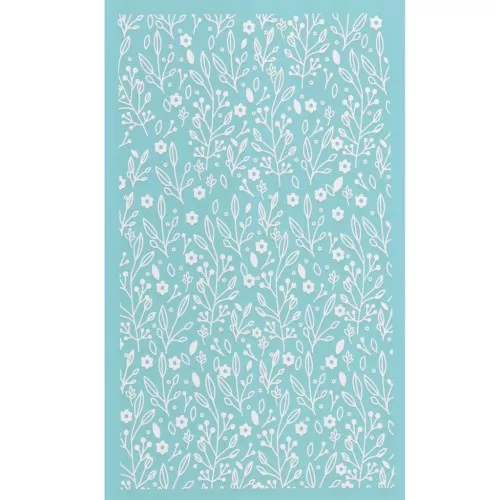 Serigrafía para arcilla polimérica 80x140 mm - Diseño floral 3 x1