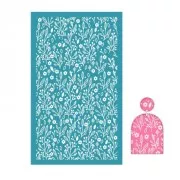 Serigrafía para arcilla polimérica 80x140 mm - Diseño floral 3 x1