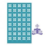 Serigrafía para arcilla polimérica 80x140 mm - Patrón de baldosas de cemento x1