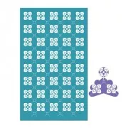 Serigrafía para arcilla polimérica 80x140 mm - Patrón de baldosas de cemento x1