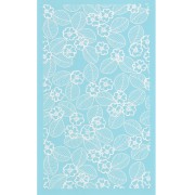 Serigrafía para arcilla polimérica 80x140 mm - Hojas y flores x1