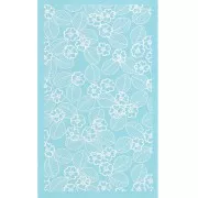 Serigrafía para arcilla polimérica 80x140 mm - Hojas y flores x1