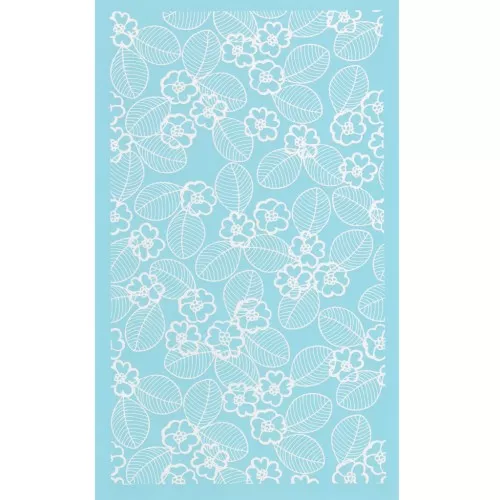 Serigrafía para arcilla polimérica 80x140 mm - Hojas y flores x1