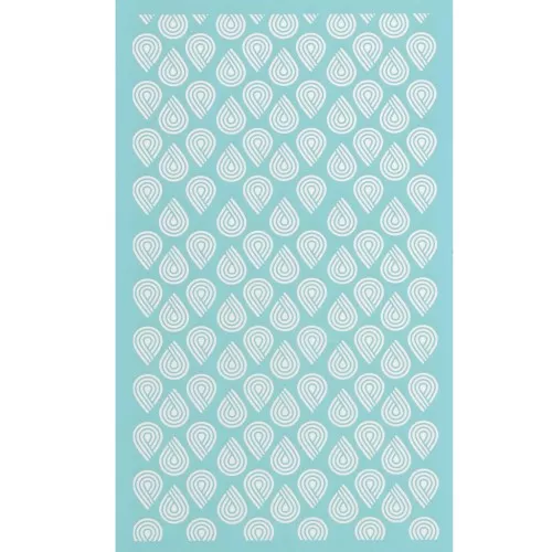 Serigrafía para arcilla polimérica 80x140 mm - Patrón de gota x1