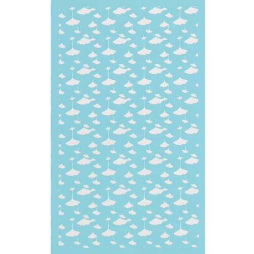 Serigrafía para arcilla polimérica 80x140 mm - Dibujo de hojas de ginkgo x1