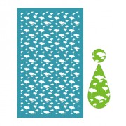 Serigrafía para arcilla polimérica 80x140 mm - Dibujo de hojas de ginkgo x1