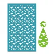 Serigrafía para arcilla polimérica 80x140 mm - Dibujo de hojas de ginkgo x1