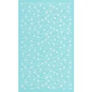 Serigrafía para arcilla polimérica 80x140 mm - Flores pequeñas x1