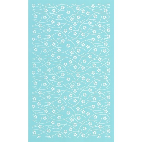 Serigrafía para arcilla polimérica 80x140 mm - Flores pequeñas x1