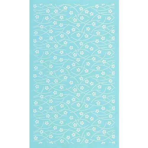 Serigrafía para arcilla polimérica 80x140 mm - Flores pequeñas x1