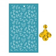 Serigrafía para arcilla polimérica 80x140 mm - Abejas y follaje x1
