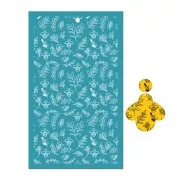 Serigrafía para arcilla polimérica 80x140 mm - Abejas y follaje x1