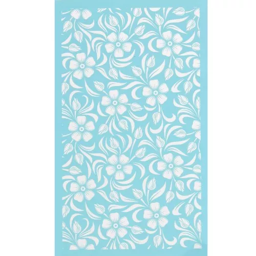 Serigrafía para arcilla polimérica 80x140 mm - Diseño de flores 1 x1